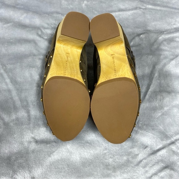 Veronica Beard Dacey Suede Mule Heel Green Size 6.5M - Picture 10 of 12